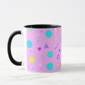 Pink 80s Memphis Geometric Pattern Tasse (Links)