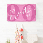 Pink 90. 90. Geburtstagsparty Banner (Insitu)