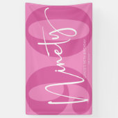 Pink 90. 90. Geburtstagsparty Banner (Vertikal)