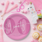 Pink 90. 90. Geburtstagsparty Pappteller (Party)