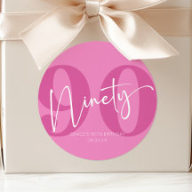 Pink 90. Neunzigste Geburtstagsparty Gefallen