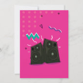 Pink 90er-Jahre-Haus-Party Einladung (Rückseite)