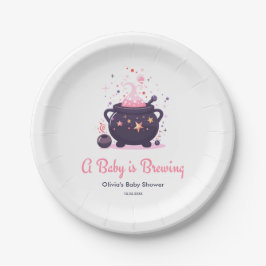 Pink A Baby braut Halloween Baby Dusche Pappteller