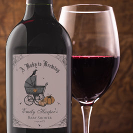 Pink A Baby ist eine Babydusche Weinetikett