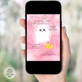 Pink-a-Boo Halloween Baby Shower Party Einladung