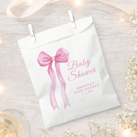 Pink a Bow Es ist eine Mädchen-Baby-Dusche Geschenktütchen (Ausgeschnitten)
