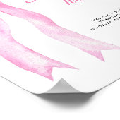 Pink a bow - Schnuller Jagen Baby Duschgame Poster (Ecke)