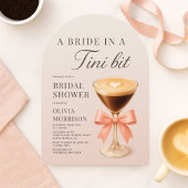 Pink A Bride in a Tini Bit Coquette Bridal Shower Einladung