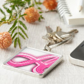 Pink A Initial Keychain – Cute Monogram Accessory Schlüsselanhänger (Seite)