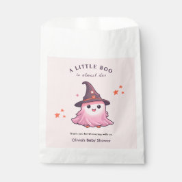 Pink A Little Boo Halloween Baby Shower Geschenktütchen