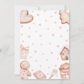 Pink A Little Cookie Baby Shower Einladung (Rückseite)