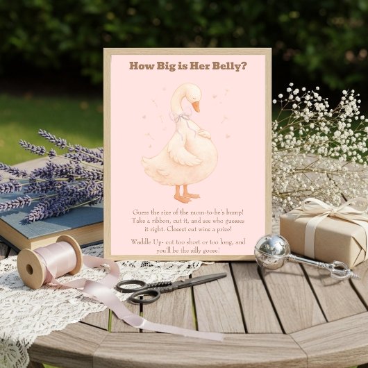 Pink A Silly Goose How Big Is Her Belly  Einladung