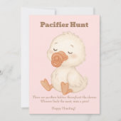 Pink A Silly Goose Pacifier Hunt Baby Shower   Einladung (Vorderseite)