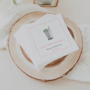 Pink ab ins Altar-Mint-Brautparty Julep Serviette
