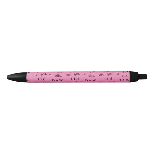 Pink Abkürzungen Pen des Apothekers Kugelschreiber (Vorderseite)