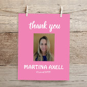 Pink Abschluss Vielen Dank Foto Postkarte