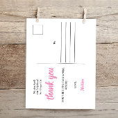 Pink Abschluss Vielen Dank Foto Postkarte