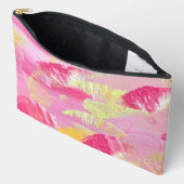 Pink Abstract Art Zipper Pouch or Makeup Bag Zubehörtasche (Offen)