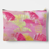 Pink Abstract Art Zipper Pouch or Makeup Bag Zubehörtasche (Rückseite)