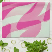 Pink Abstract Artsy Kitchen Towel Geschirrtuch (Gefaltet)