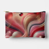 Pink Abstract Design Zippered Pouch Zubehörtasche (Vorderseite)