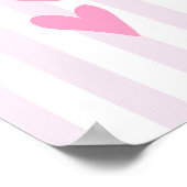 Pink Abstract Hearts Poster (Ecke)
