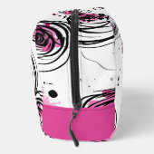 Pink Abstract Rose Swirl Waschbeutel (Rechts)