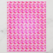 Pink Abstract Roses Bulk Scrapbook Paper Pages Flyer (Hinten)