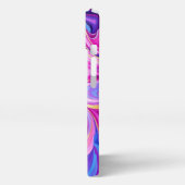 Pink Abstract Swirl iPhone Hülle (Linke Seite)