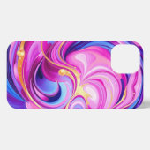 Pink Abstract Swirl iPhone Hülle (Rückseite (Horizontal))