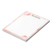 Pink Abstract Watercolor Custom Notepad Notizblock (Rotiert)