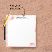 Pink Abstract Watercolor Custom Notepad Notizblock