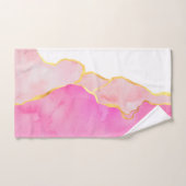 Pink Abstrakt Art MONOGRAM INITIALS Glam Badhandtuch Set (Handtuch)