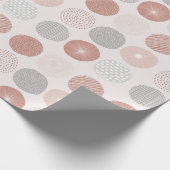 Pink Abstrakt Circle Wrapping Paper Geschenkpapier (Ecke)