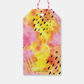 Pink Abstrakt danke für Tags Geschenkanhänger (Rückseite)