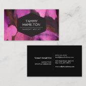 Pink Abstrakt floral Muster Makeust Artist Visitenkarte (Vorne/Hinten)