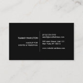 Pink Abstrakt floral Muster Makeust Artist Visitenkarte (Rückseite)