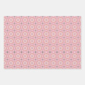 Pink Abstrakt Geometric Octagonal Circle Pattern Geschenkpapier Set (Vorderseite 3)