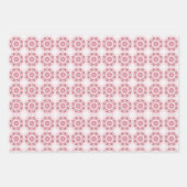 Pink Abstrakt Geometric Octagonal Circle Pattern Geschenkpapier Set (Vorderseite)