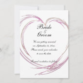 Pink Abstrakt Heart Wedding Save the Date (Vorderseite)