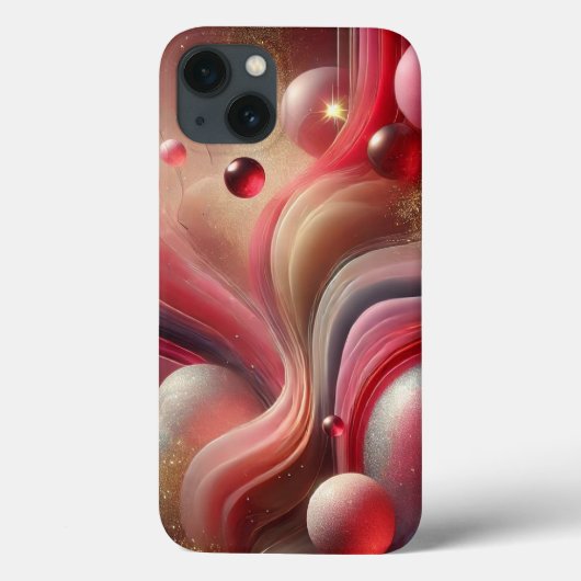 Pink Abstrakt iPhone Case (Rückseite)