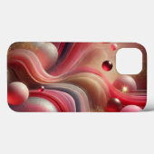 Pink Abstrakt iPhone Case (Rückseite (Horizontal))