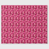 Pink Abstrakt Paint Geschenkpapier (Flach)
