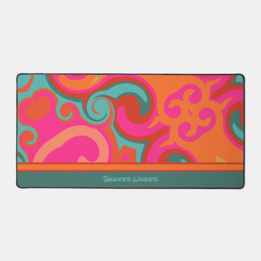 Pink Abstrakt Playboy Designname Schreibtischunterlage (Vorderseite)