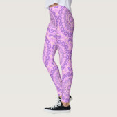 Pink Abstrakt Yoga Zen Blume Muster Leggings (Links)