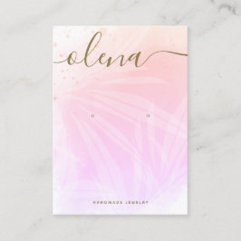 Pink Abstrakte Aquarellschrift Visitenkarte