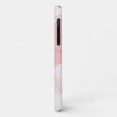Pink Abstrakte Bio Formen iPhone Case (Hinten/Links)
