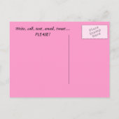 Pink Abstrakte Herzpostkarte Postkarte (Rückseite)