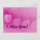 Pink Abstrakte Herzpostkarte Postkarte (Vorderseite)