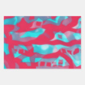 Pink Abstrakte Kunstdruckpapier mit mehrfarbiger F Geschenkpapier Set (Vorderseite 2)